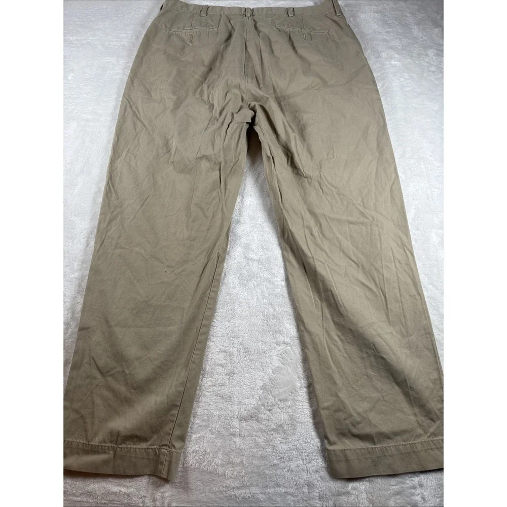 Polo Ralph Lauren Prospect Pants Mens Khaki Cotton Flat‎ Front Chino Size 38x30